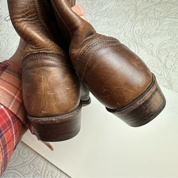 Dan Post brown classic cowboy boots sz 7 - Picture 5 of 10